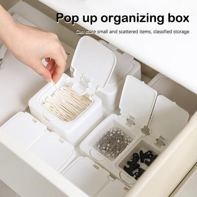 Weiße Aufbewahrungsbox Schreibtisch-Organizer Große Kapazität Postkarten Sticker Box