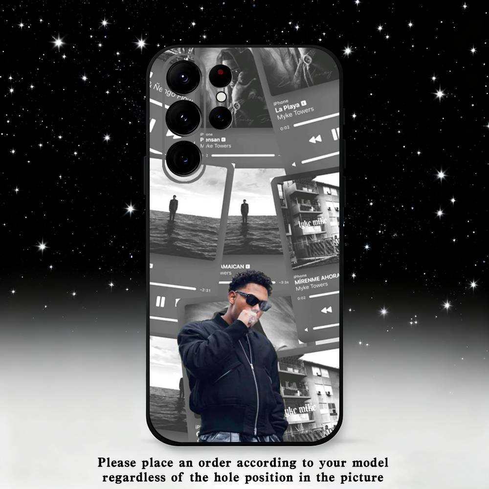 

Singer M-Myke T-Towers Cool Phone Case For Samsung S 25,24,23,22,30,21,10,9,Ultra,Plus,Lite,FE,4,5 G Black Soft Case Samsung S24ULTRA