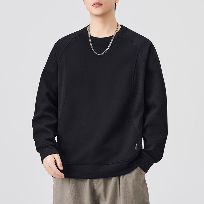 Round Neck Sweatshirt Men's High-end Simple Small Label Top Jacket