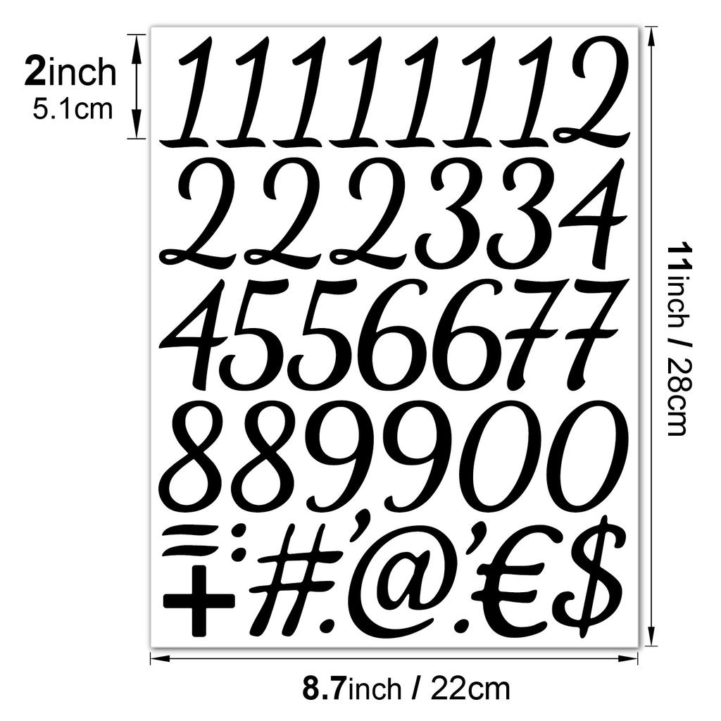 Naklejka Alfanumeryczna 2-calowa Winyl Wodoodporny Kreatywny Plakat Prezent Indeks Ręczny Numer Konta Naklejka