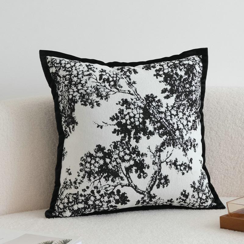 Nordic Simple Black and White Pillow Case Living Room Sofa Pillow Model Room Hotel B&B Home Cushion