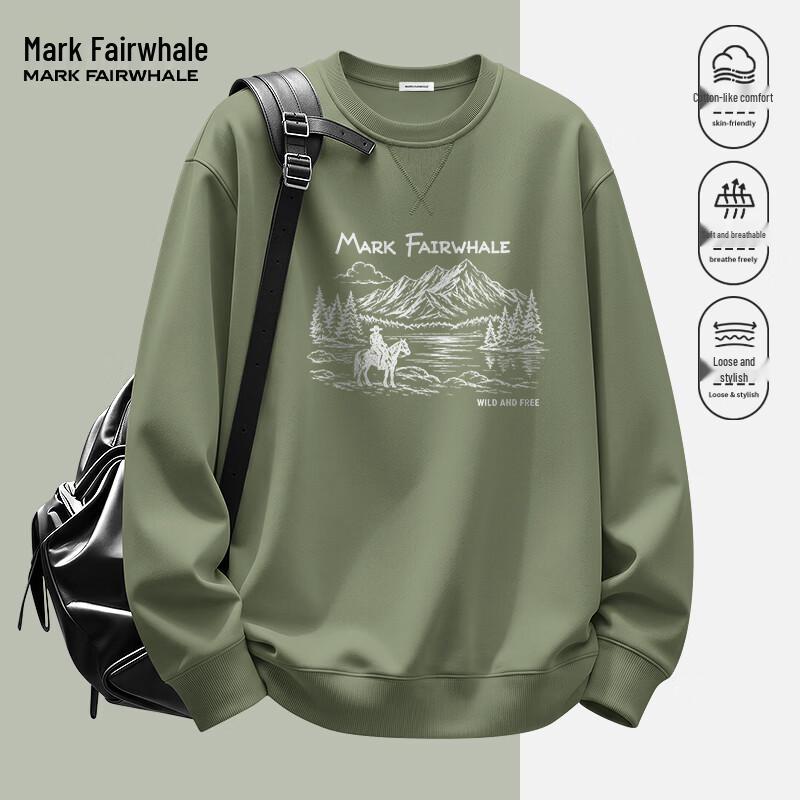 Mark Fairwhale Men's Oversized Graphic Pullover Sweatshirt