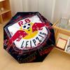 RB Leipzig FC Automatic 3‑Fold Umbrella 8‑Rib Windproof Folding Umbrella Sun Rain Protection For Outdoor Travel Daily Use