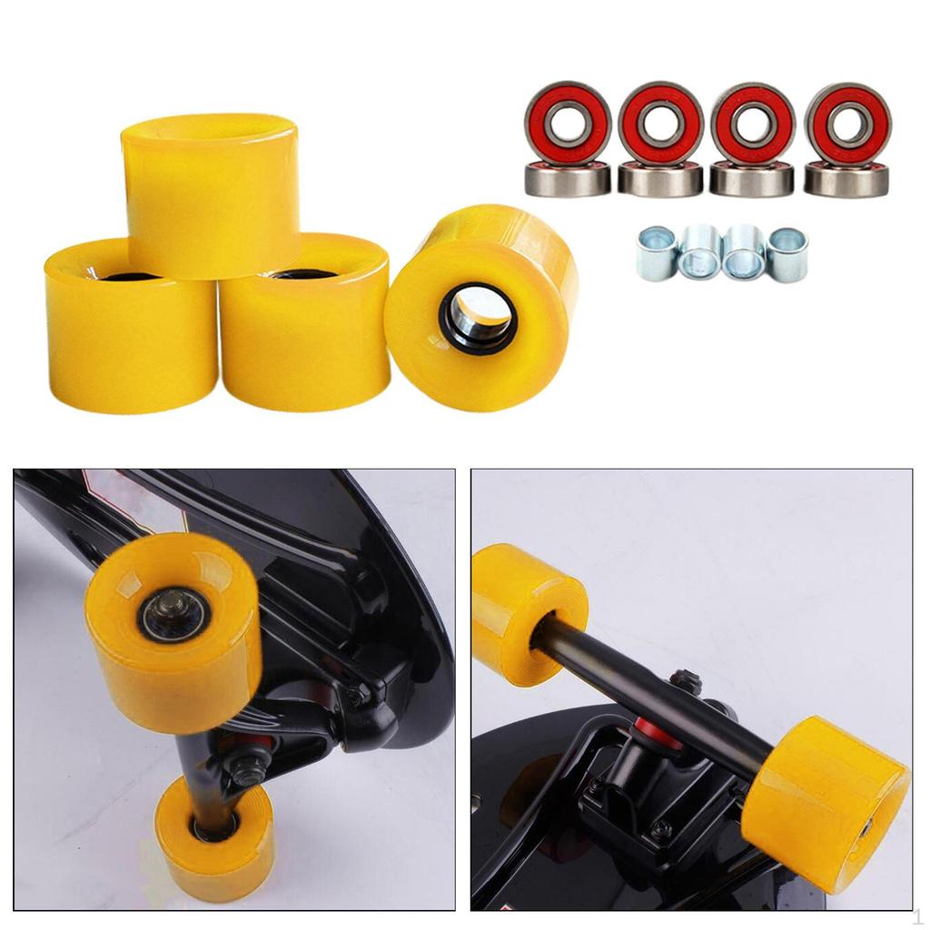 4 Pack Durable Roller Skate Wheels, with Bearings Installed Outdoor Wheels for Double