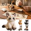 Kit de Parcheo de Gatos DIY, Crea un Adorable Adorno, Set de Juguete de Peluche para Coser Animales 3D, Manualidad de Gatito Lindo para Adultos Principiantes, Decoración del Hogar