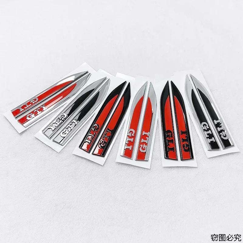 1Pair Car Side Fender Emblem Sticker GTI Polo Golf Passat Tiguan Arteon Touareg Taigo Bora Jetta Decoration
