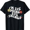 Retro Groovy Ich Mache Alle Alle Dinge Lustiges Muttertags-T-Shirt
