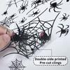 Halloween Decors Window Stickers Spider Web Glass Wall Stickers Trick or Treat Ghost Festival Happy Halloween Party Supplies