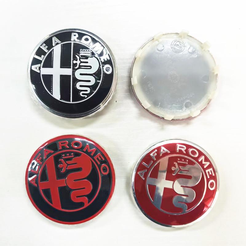 4Pcs 60MM 10pin Car Wheel Center Hub Caps Badge Tire Rim Covers For Alfa Romeo Giulia Stelvio Giulietta 147 156 159 Mito Tonale CVQ1