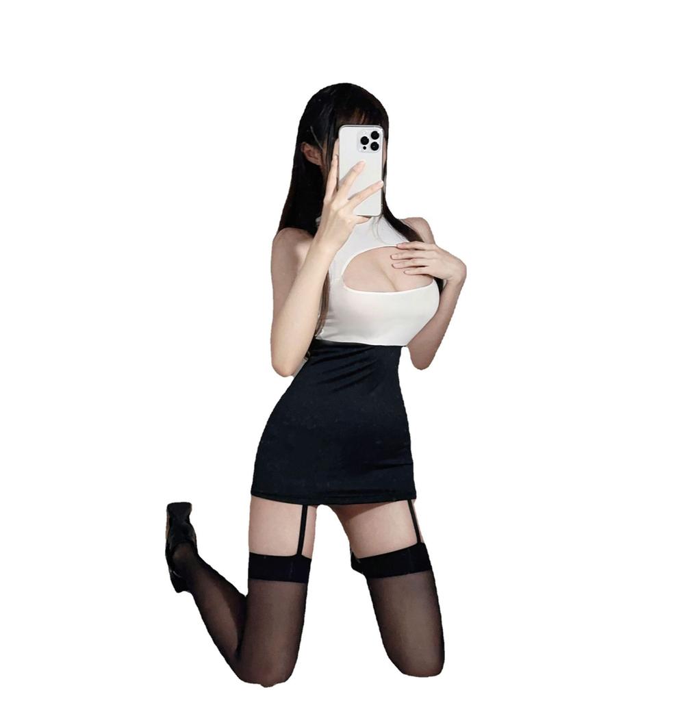 High-quality Breast Leakage Secretary Outfit, Sexy Underwear, Sexy Onesie, Uniform, Seduction, Passion Suit, Pure Desire To Avoid Buttocks