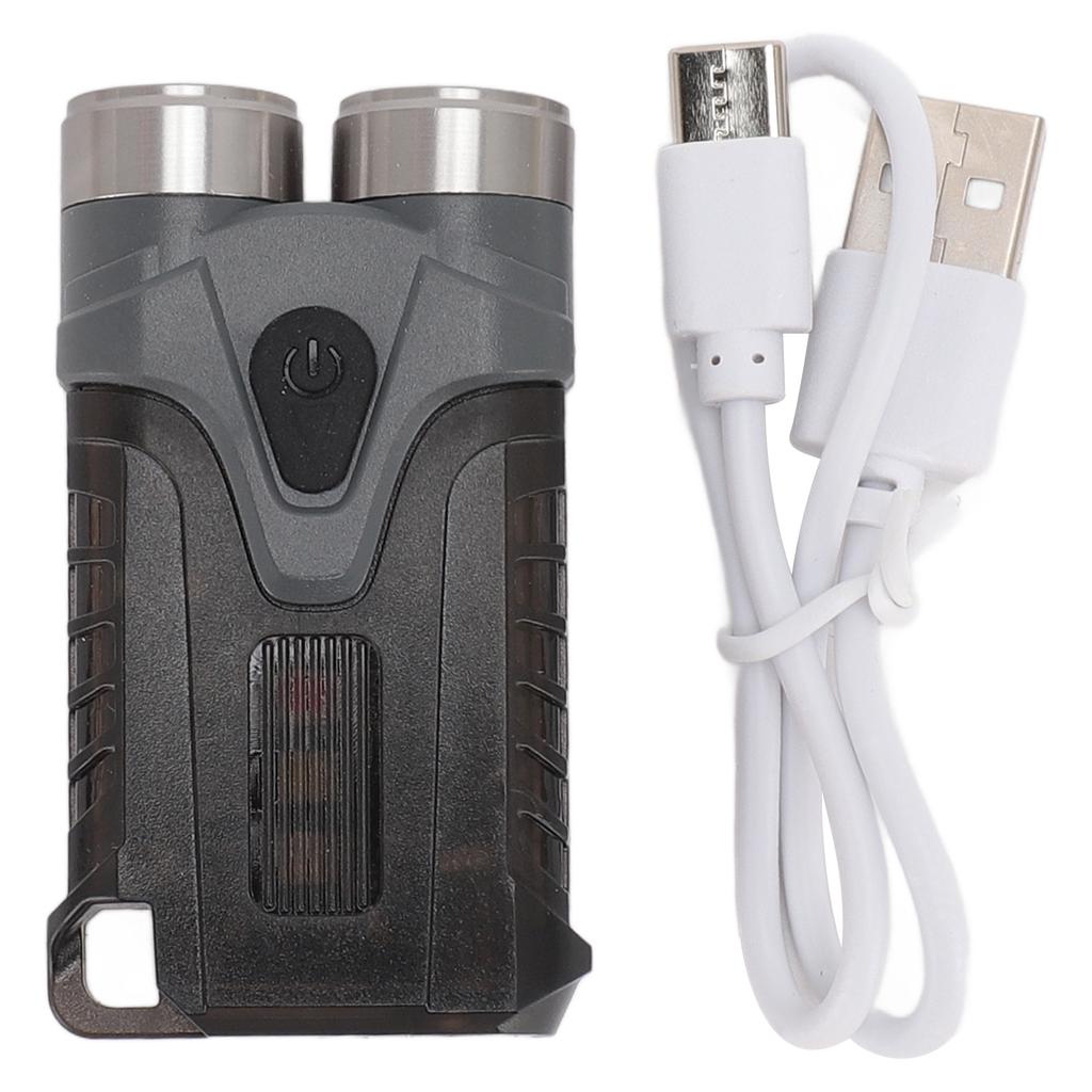 LED Small Powerful EDC Flashlight Mini Keychain Flashlight Outdoor Camping Signal Light Gray