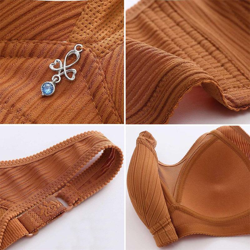 Women Push Up Bra Plus Size Bras Seamless Cotton Bralette Thin Cup Breathable Wireless Underwear Elderly Brassiere Gather