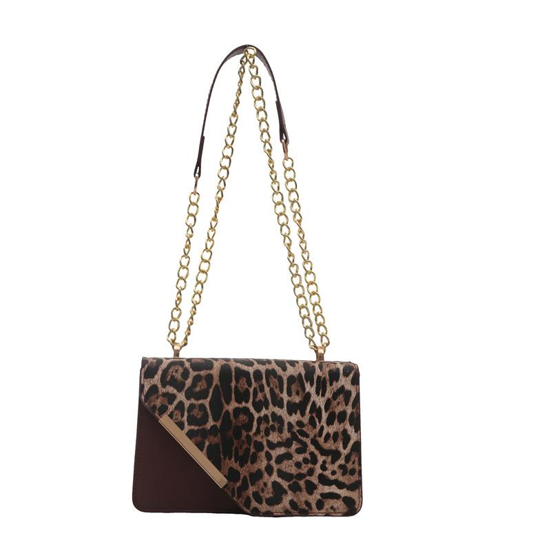 Leopard print fashion chain small bag women's 2025 new small square bag