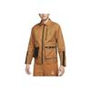 Jordan SS22 Jumpsuit Sports Jacket With Turn-Down Collar Men Outerwear Brown Yellow DJ0243-241
