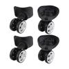 4Pieces Practical Black Casters for Trolley Suitcase Repair with 360 Degree Rotation For Smooth Travel Experience