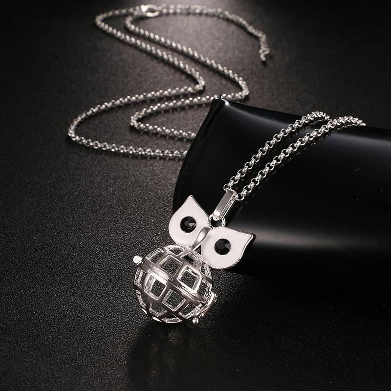 Neue Aromatherapie Ätherisches Öl Diffusor Halskette Schmuck Quadratisch Hohl Parfüm Medaillon 16MM Musik Kugel Damen Anhänger Zubehör