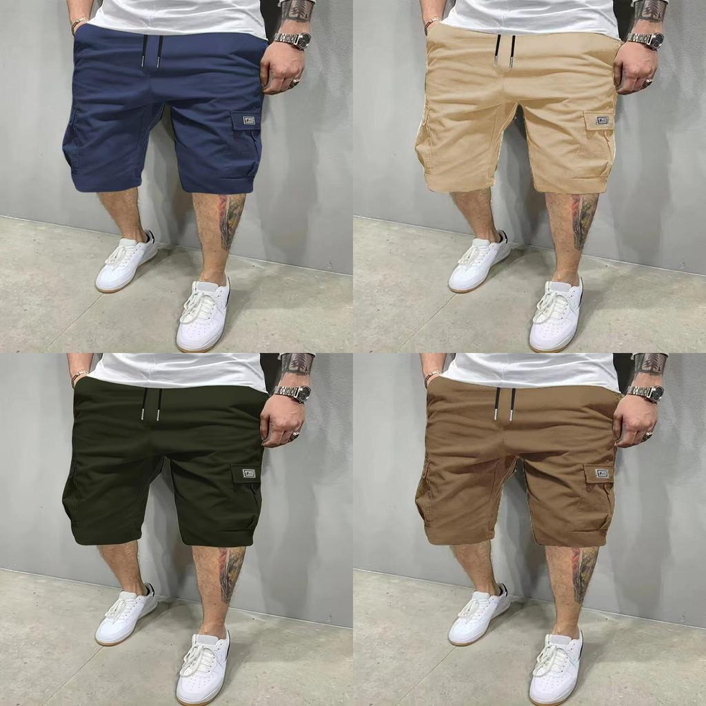 Casual Mens Cargo Shorts With Polyester Fabric For Summer Youth Fashion
