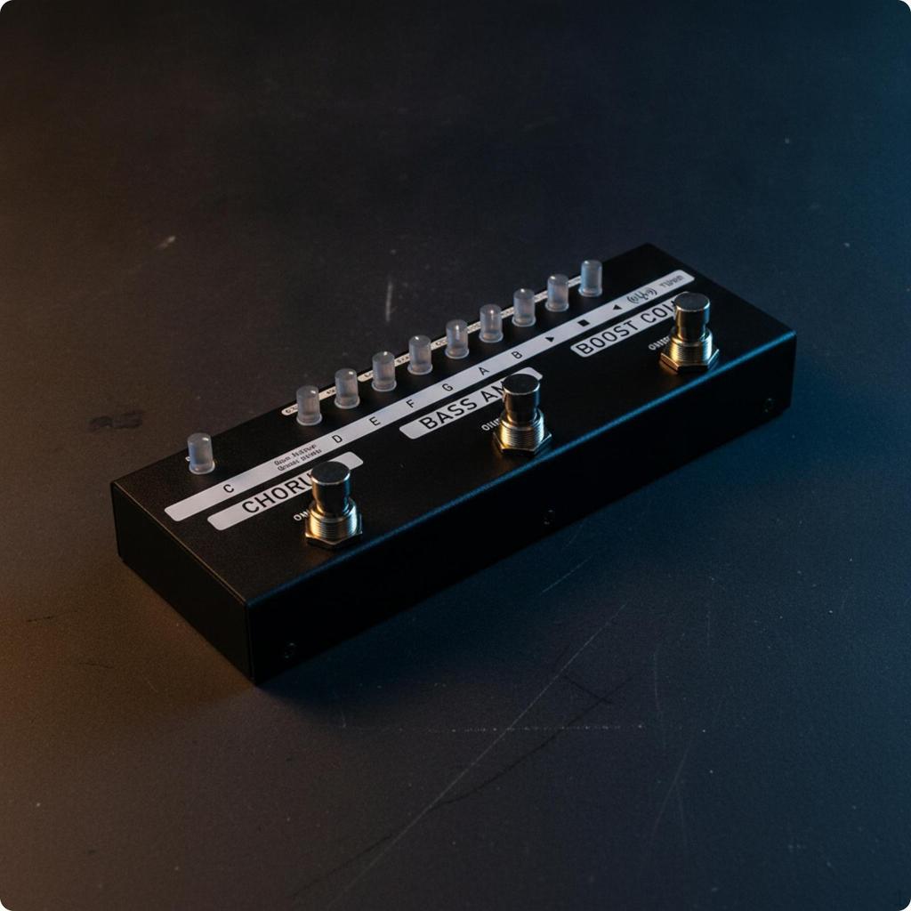 Bass MultiEffects Pedal StompboxStyle Effects with Footswitches Metal for Bassists,