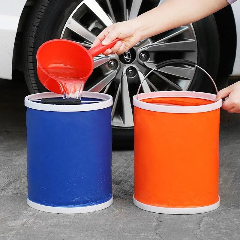 Bucket Folding Bucket Car Wash Car Bucket Fishing Bucket Washing Retractable Vehicle Bathroom Kitchen Clean Canvas Supplies new