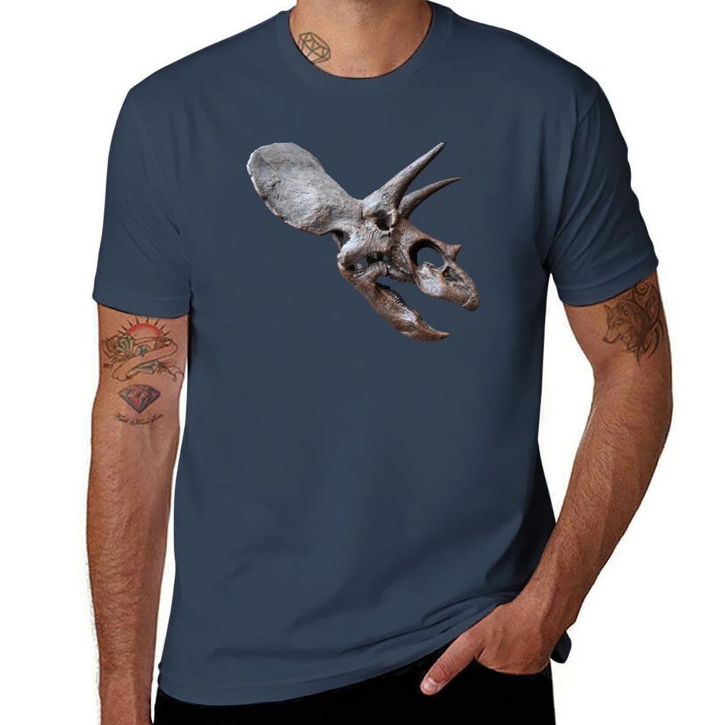 Triceratops TShirt Basic Casual Short Sleeve Cotton Shirt