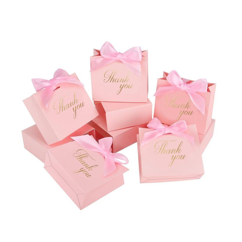 10 Pack Thank You Gift Bags Kraft Paper Material Candy Treat Boxes Mini Gift Bags Christmas Gift