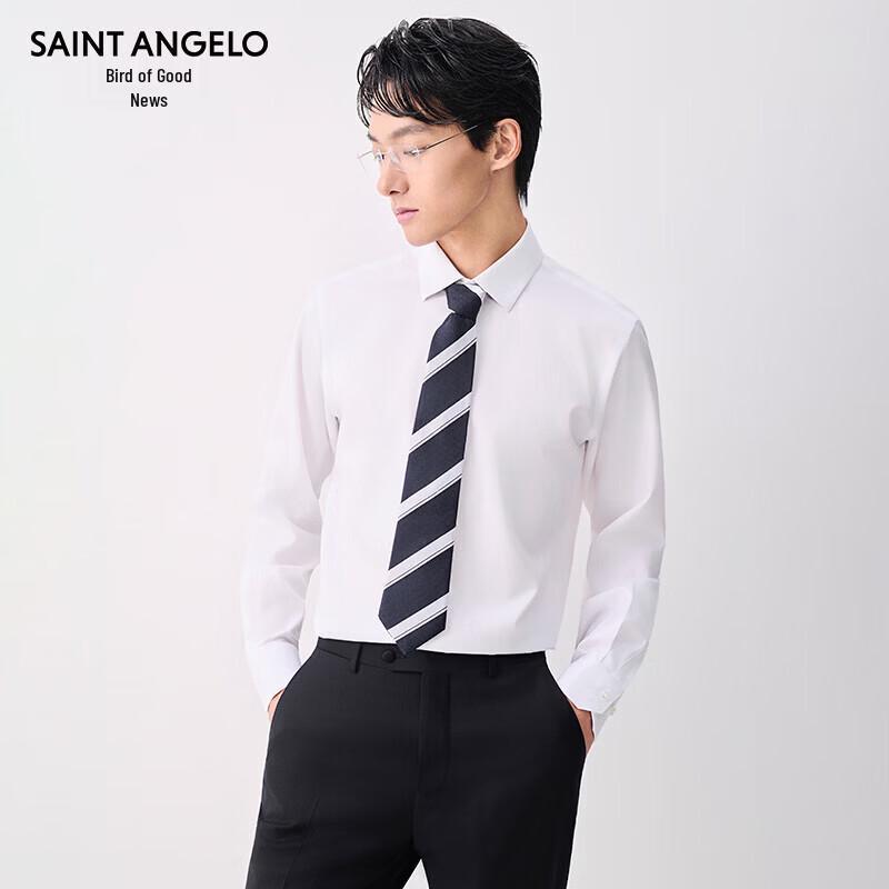 Baoxiniao Men's Business Non-Iron Pure Cotton Long Sleeve Shirt