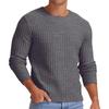 Men's Knit Sweater Round Neck Textured Pattern Casual Pullover Multi-Color Options