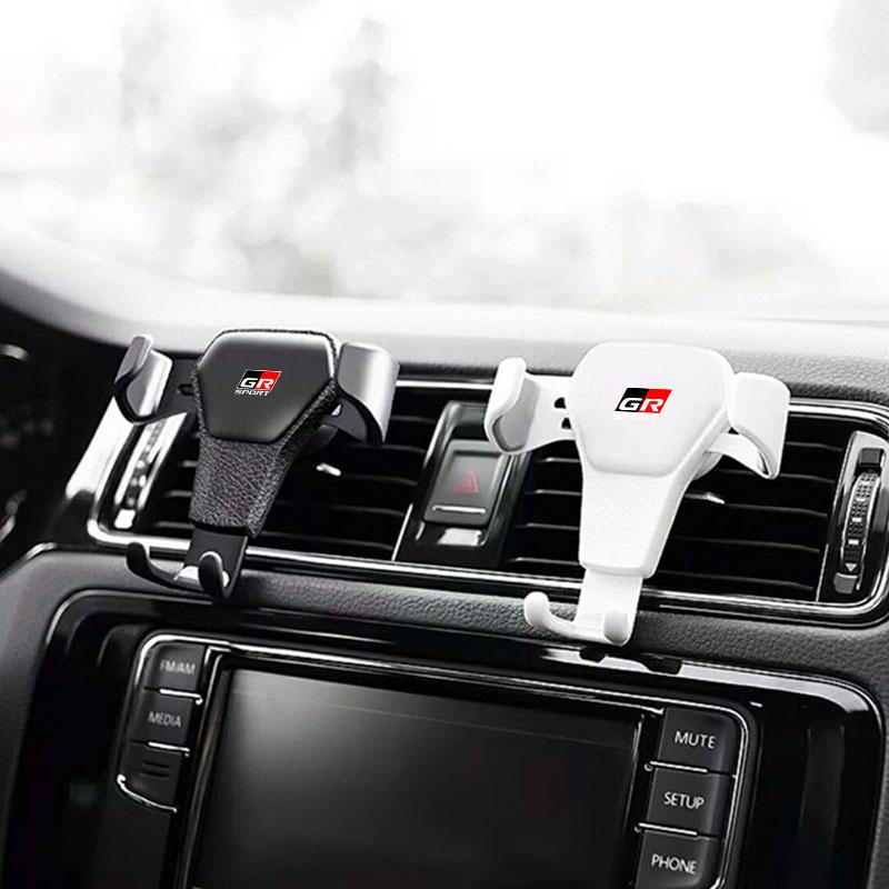 GR Gazoo Racing Car Phone Holder Air Vent Clip Mount Mobile GPS Cell Phone Stand For Toyota Rav4 GR TRD Avalon Land Cruiser Camry