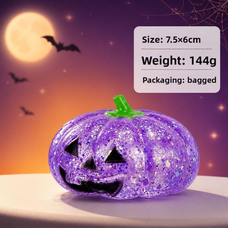 Halloween Pumpkin Head Squeeze Toy, Malt Sugar Stress Relief and Venting Toy, Slow Rebound Toy, Squeeze Toy with Rebound Effect