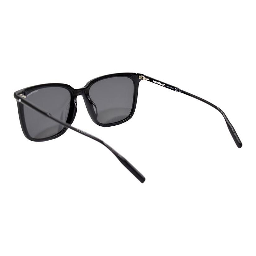 Montblanc Hexagonal White Star Entry Series Black Square Sunglasses Men sunglasses MB0084SK-001