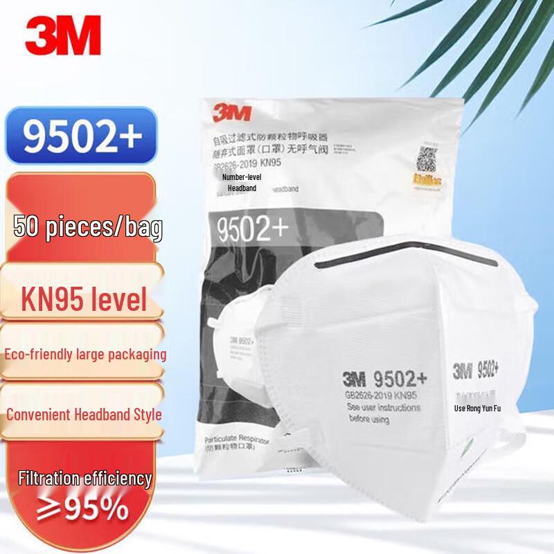 3M 9502+ KN95 Head-Mounted Particulate Respirator