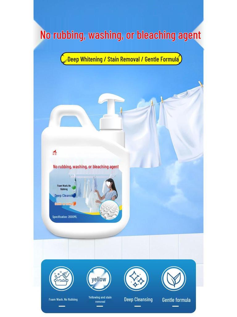 Bleach-Free Stain Remover: Restore White Clothes, Fix Color Bleeding, No Rubbing Needed