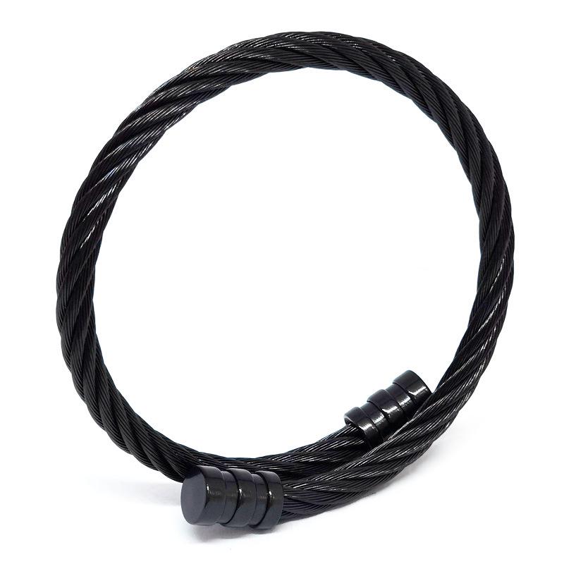 Men's European & American Style Stainless Steel Bracelet: Silver, Gold, Rose, Black Punk Braided with Square & Round Heads