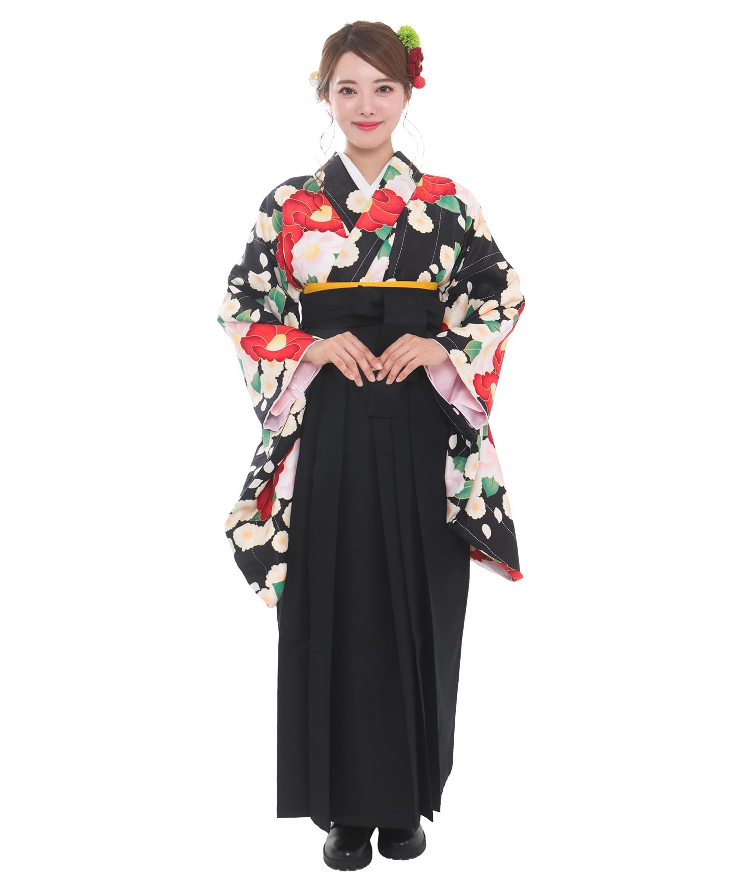 

Hakama Graduation College Gorgeous A Taisho Roman Hakama [KYOETSU] Set, Ceremony, Students, Women s, (6. Camellia, M)