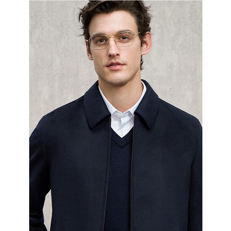 EMZ Men's Wool Blend Business Lapel Jacket