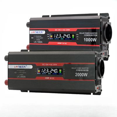 Vehicle Inverter 12V To 220V High Power 500W1000W2000w Household Power Converter Boost Voltage