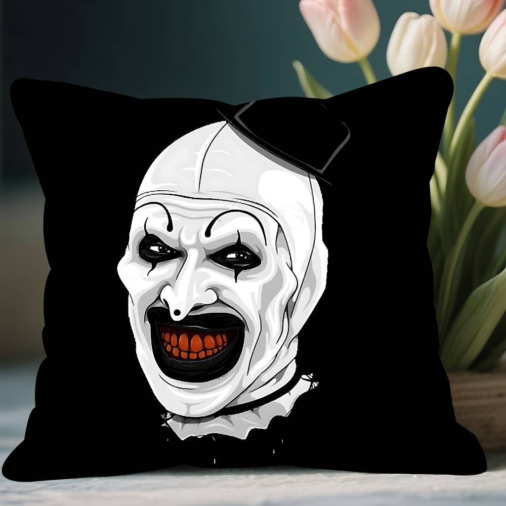 Terrifier Films Clown Pillow Case Removable Washable Cushion Cover – All-Season Soft Linen