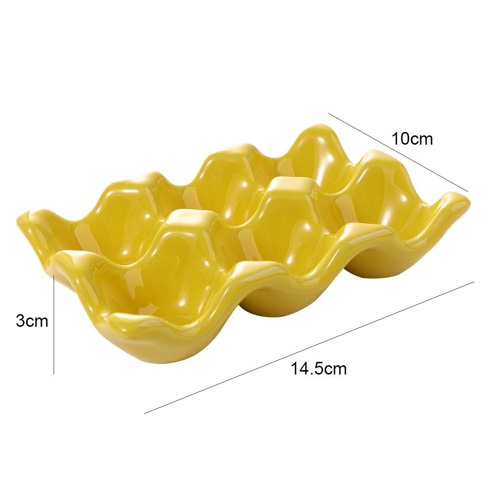Breakfast DIY Porcelain Kitchen Boiled Egg Ceramic Egg Stand Eggs Tray Egg Holder Storage Rack
