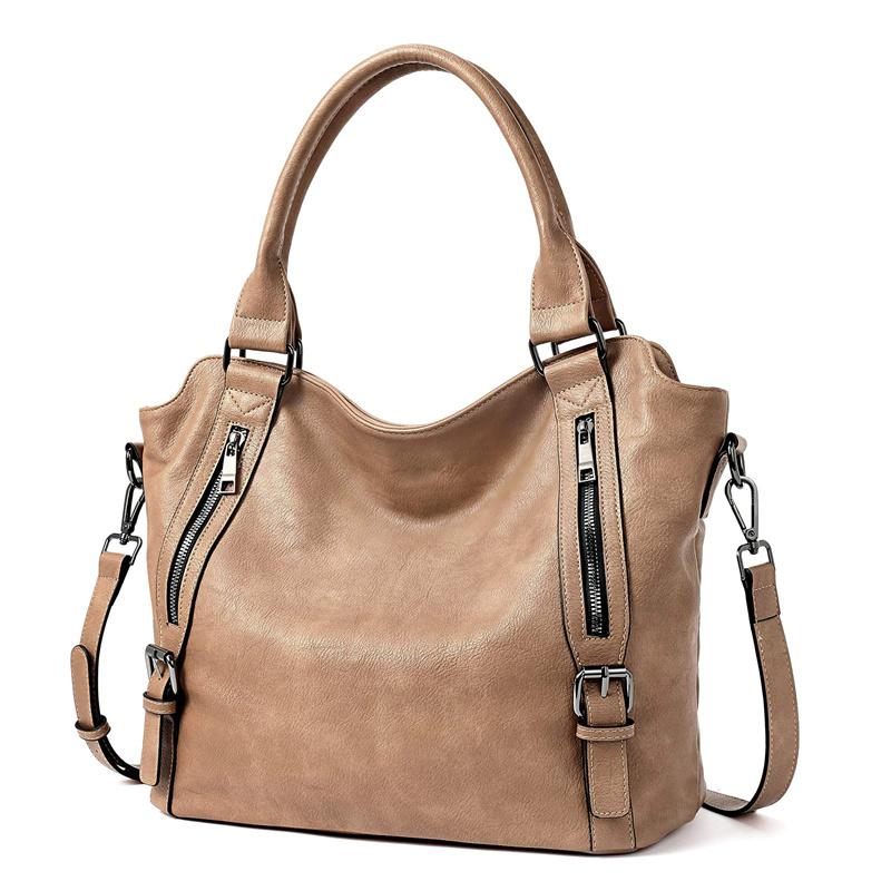 Damen Veganes Leder Laptop-Tote-Bag, Große Kapazität Schulter-Hobo-Tasche, Trendige Vielseitige Tägliche Pendler-Arbeitstasche