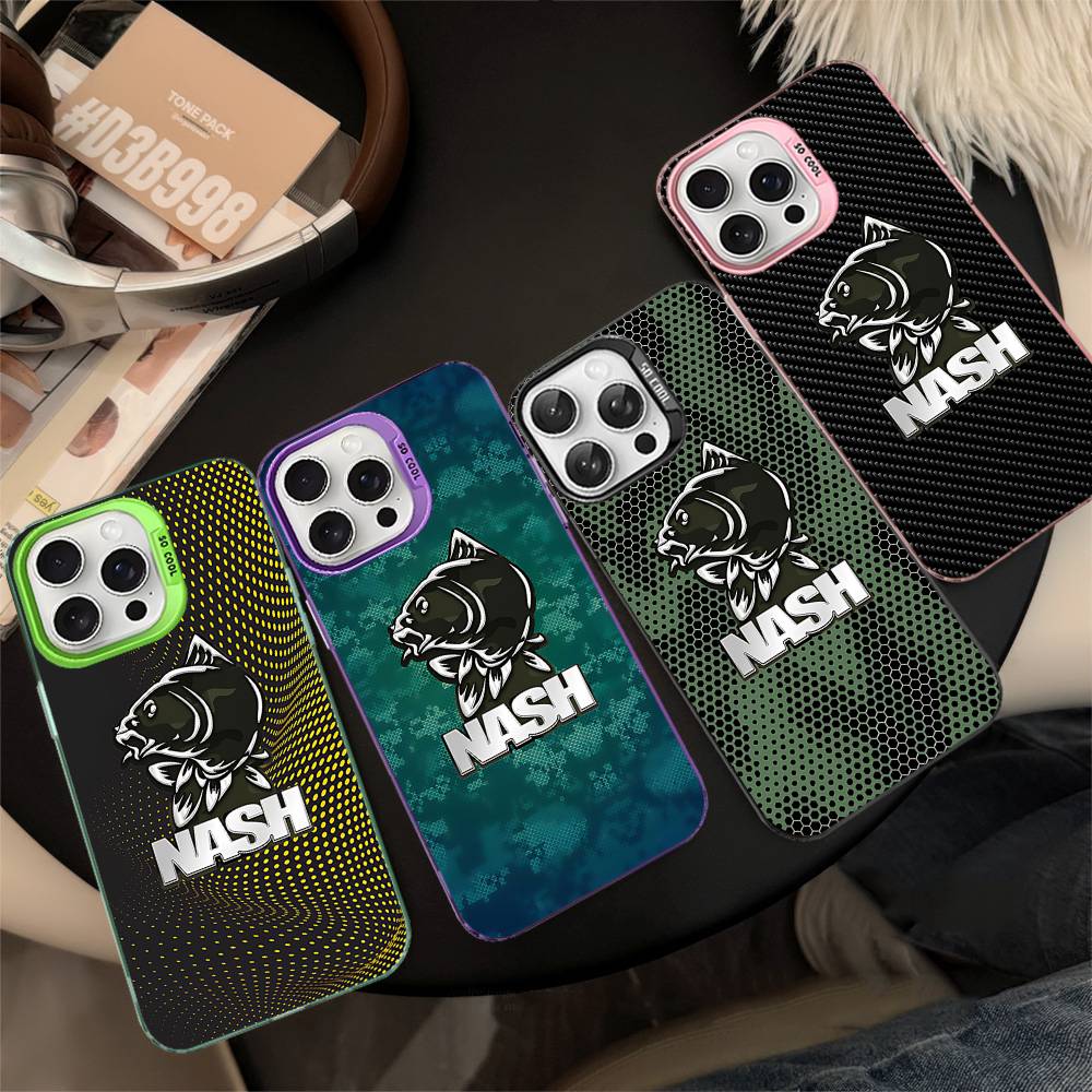 N-Nashs Fishing Logo Phone Case For IPhone 17 16 Plus Pro Max 15 14 13 12 11 Matte Colorful Covers