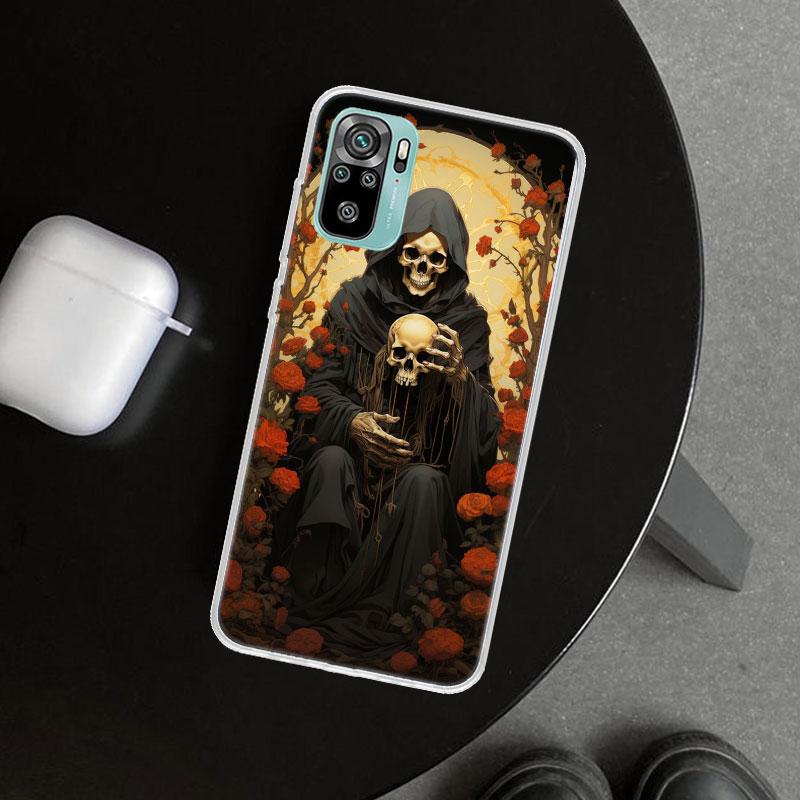 Reaper Skull Skeleton Gun Phone Case Cover for Xiaomi Redmi Note 15 14 13 12 11 Pro Plus 14S 12S 11S 11T 11E 10S 10 Customized F