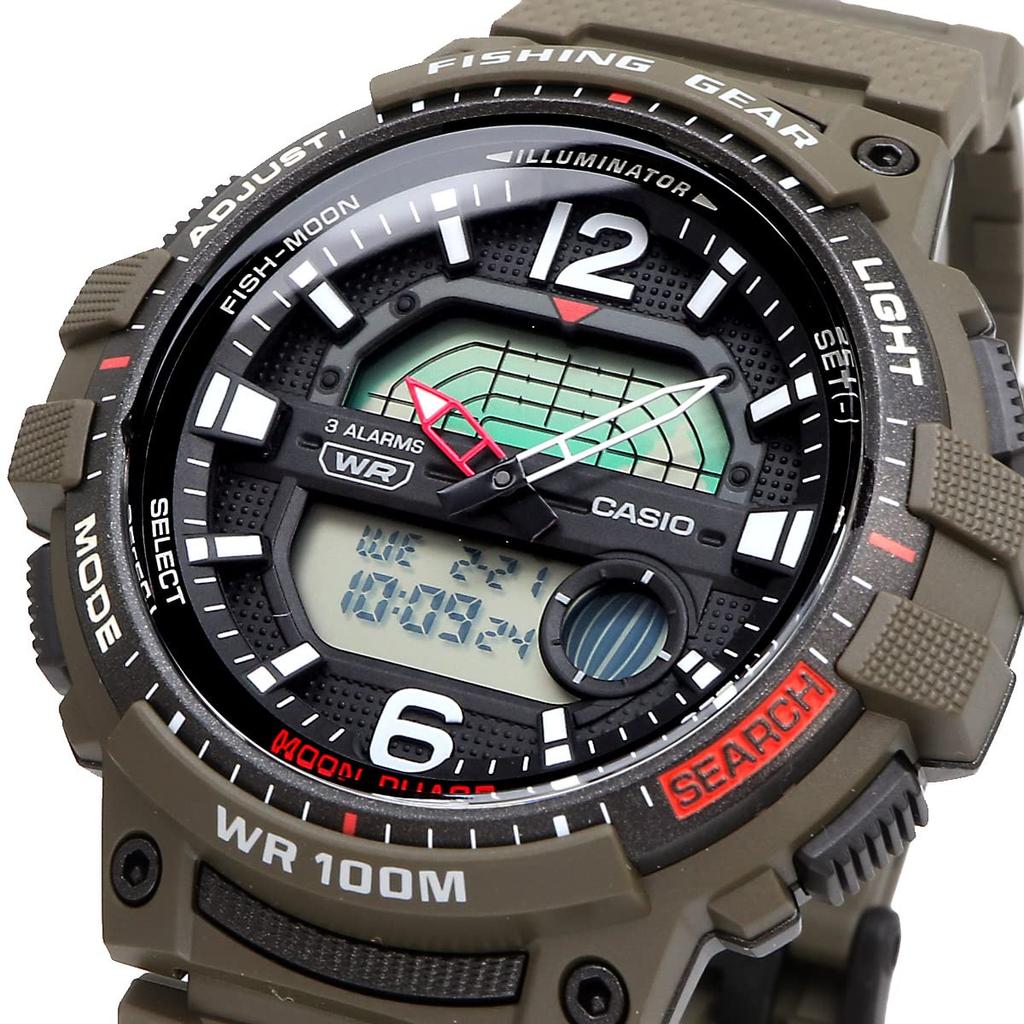 Casio CASIO Fishing Gear Watch WS-1200H-2AV Genuine BOX Navy Men's Overseas Model [Parallel Import]