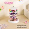 360° Rotating Makeup Storage Box – 3/4 Layer Plastic Transparent Organizer for Hair Accessories & Jewelry – No Power