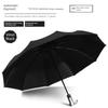 Fully Automatic Large Umbrella, Dual-Purpose for Rain and Sun, Black Rubber Sun Protection Umbrella, Foldable High-End Sunshade Umbrella