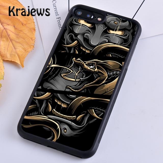 Krajews Japanese Hannya Mask Phone Case Cover For iPhone 17 Air 16 15 14 plus 11 12 13 pro max Plus coque Shell Fundas