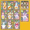 9 ks velikonoční samolepky na okno Happy Easter Bunny Window Clip for Glass Dveře