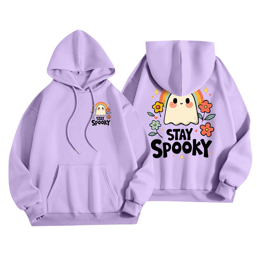 Children's Casual Fashion Halloween Print Long-Sleeved Hooded Sweatshirt