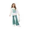 Kids Casual Stylish Two-Piece Set With Flare Leggings