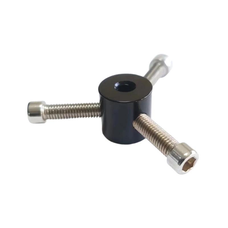 Aluminum Alloy Multi-Way Cylindrical Nut for Outdoor Folding Stool and Tent Ceiling Connection