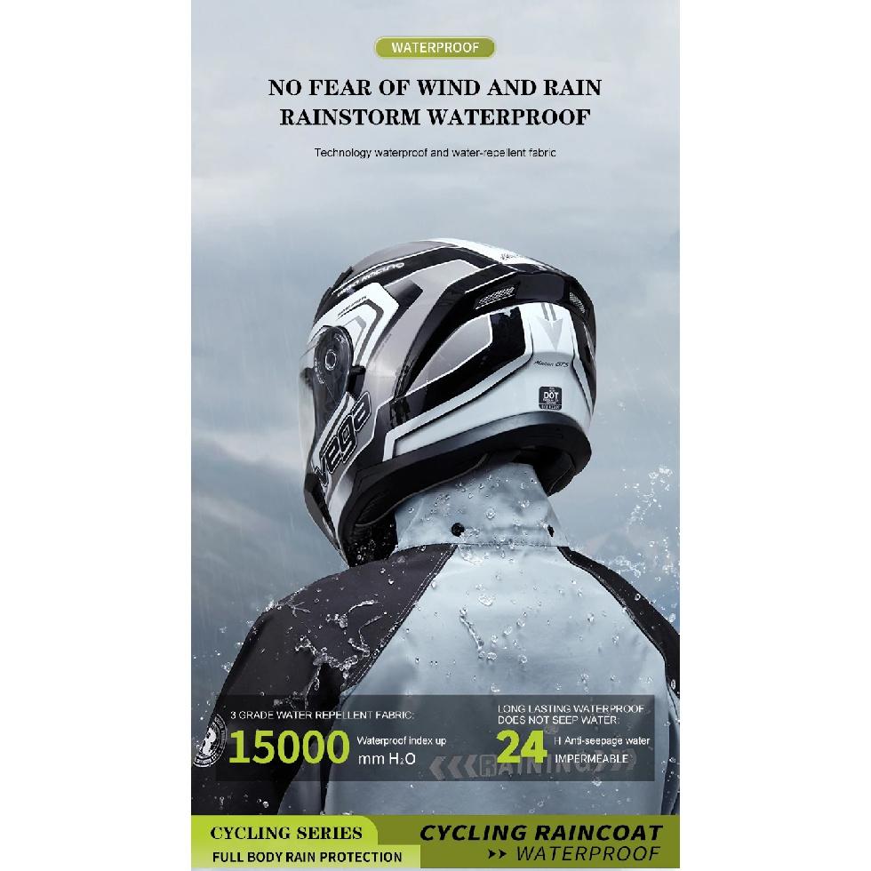 Motorcycle Raincoat Suit Men Outdoor Waterproof Rainwear Reflective Riding Raincoat Raincoat Set Specially Designed for Cycling